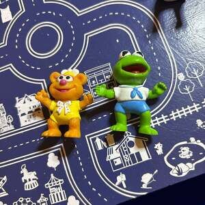 Vintage Muppets Baby Fozzie Bear & Kermit the Frog Figure Set